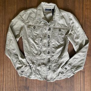 DKNY Jeans 100% Cotton tan Jean Jacket Size Small